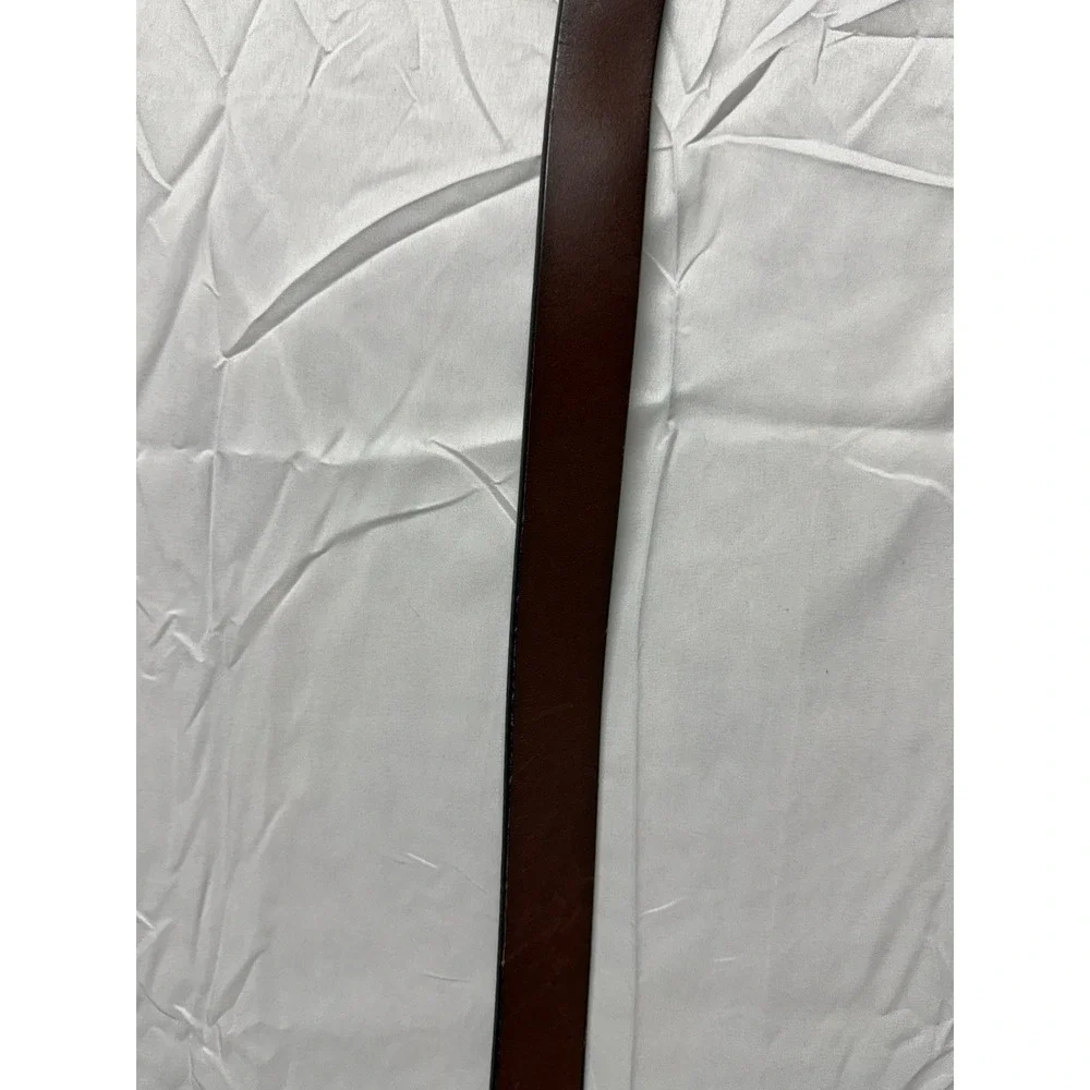 Fossil Genuine Leather Brown Belt Size 42 / 105 Silver Buckle Classic Casual Men